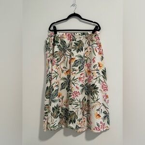 H&M Floral Midi Skirt - Multicolor